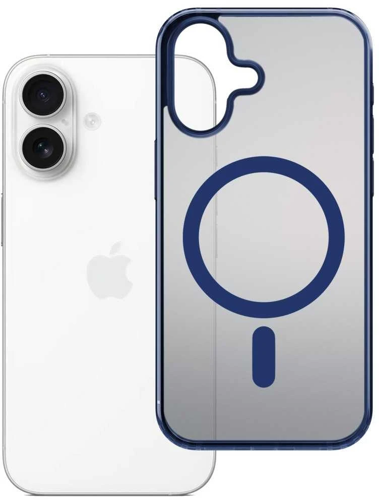 Dėklas 3MK Frosty MagCase skirtas Apple iPhone 17 mėlynos spalvos
