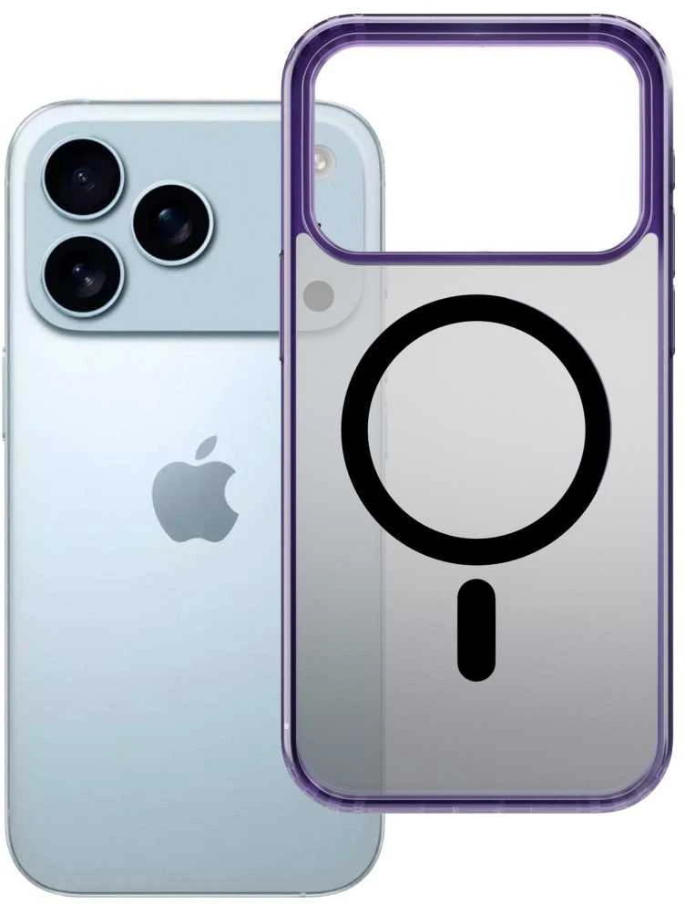 Dėklas 3MK Frosty MagCase skirtas Apple iPhone 17 Pro violetinės spalvos