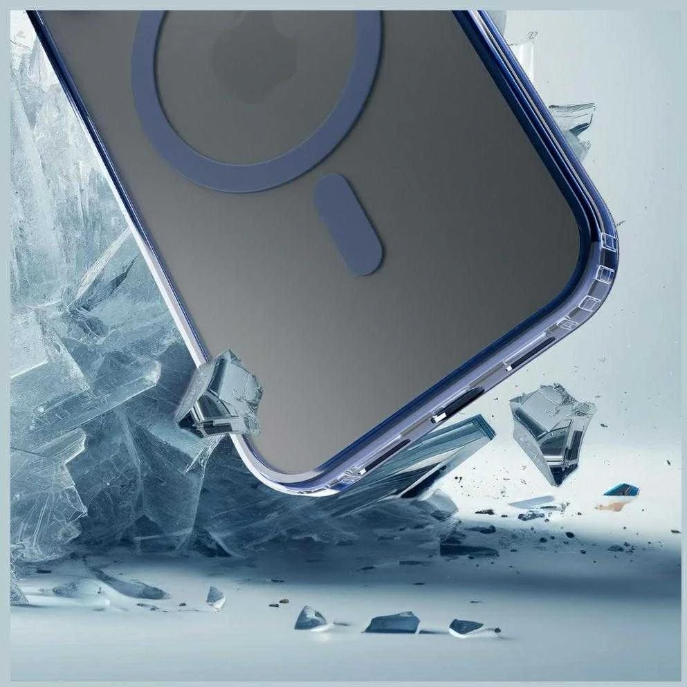 Dėklas 3MK Frosty MagCase skirtas Apple iPhone 17 mėlynos spalvos