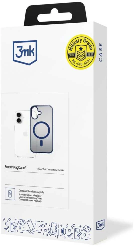 Dėklas 3MK Frosty MagCase skirtas Apple iPhone 17 mėlynos spalvos
