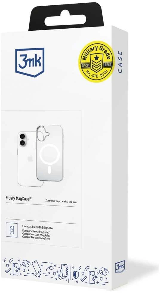3MK Frosty MagDėklas Dėklas Apple iPhone 17 baltos spalvos