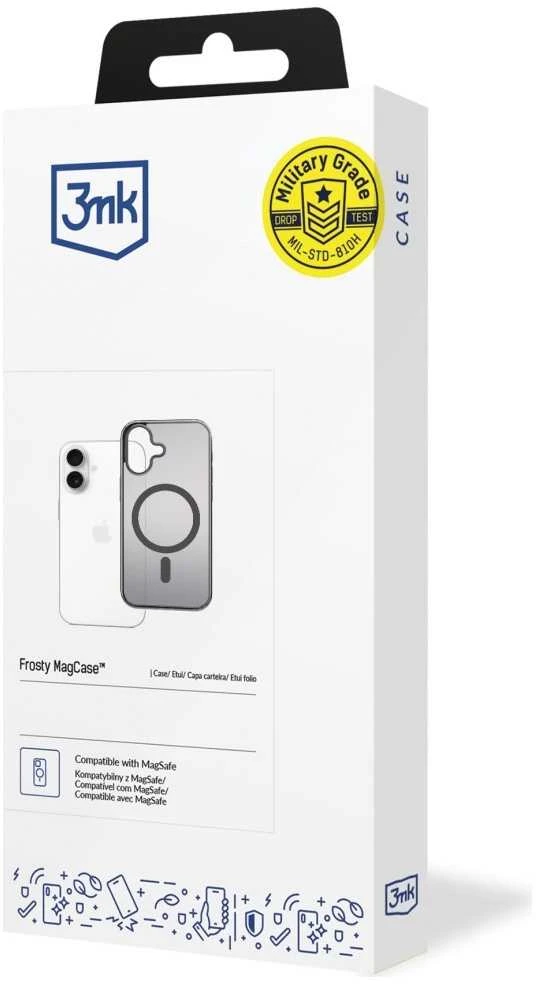 Dėklas 3mk Frosty MagCase Apple iPhone 17 juodas
