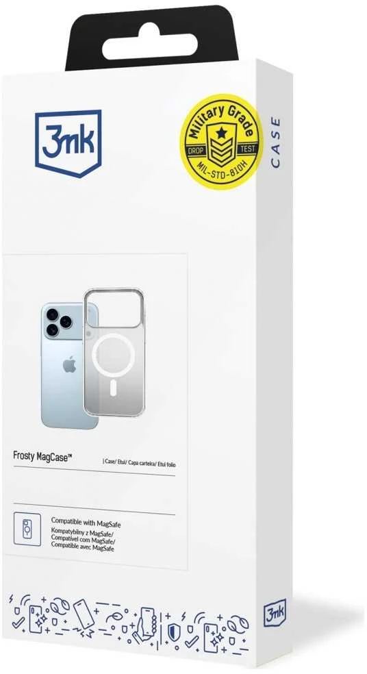 Dėklas 3MK Frosty Magdėklas skirtas Apple iPhone 17 Pro Max baltos spalvos