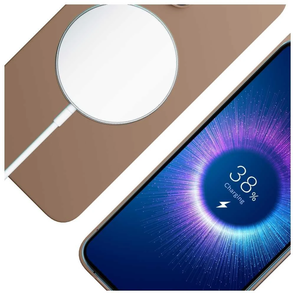 Dėklas 3MK Hardy MagSilicone skirtas Apple iPhone 15 Pro aukso spalvos