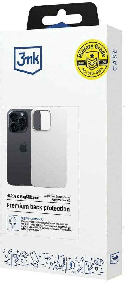 Dėklas 3MK Hardy MagSilicone skirtas Apple iPhone 13 Pro sidabro spalvos