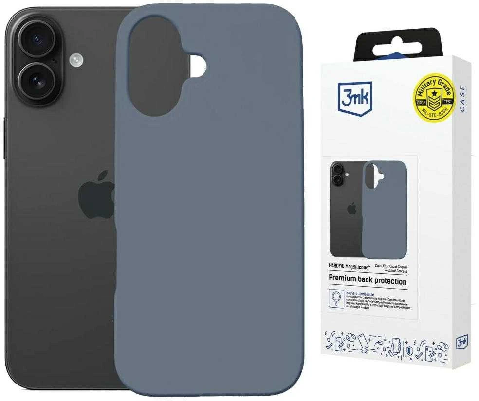 3MK Hardy MagSilicone Dėklas iPhone 16 Ultramarine
