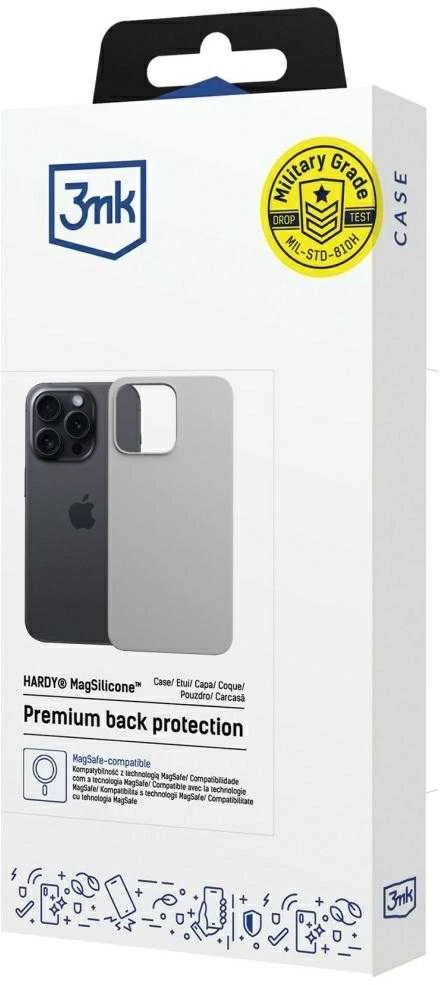 3MK Hardy MagSilicone dėklas Apple iPhone 16 Pro Max Titanium