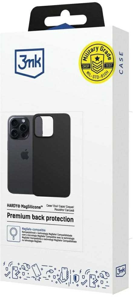Dėklas 3MK Hardy MagSilicone skirtas Apple iPhone 15 Pro Max grafito spalvos