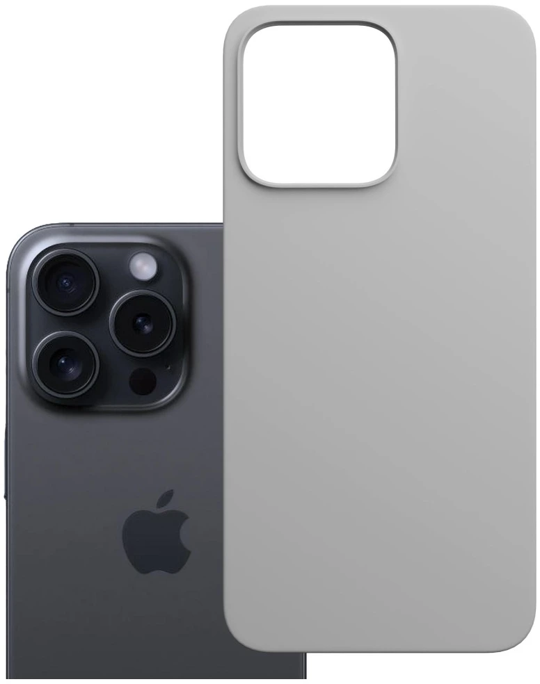 3MK Hardy MagSilicone dėklas Apple iPhone 16 Pro titano spalvos