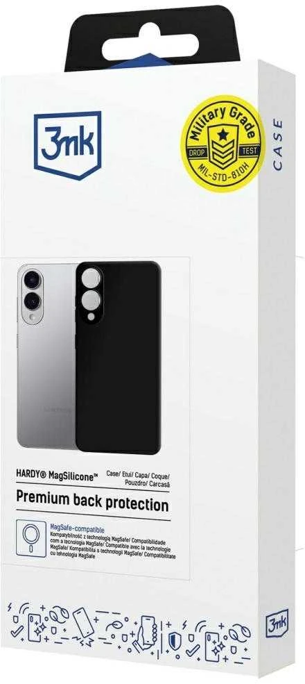 3MK Hardy MagSilicone Dėklas Samsung Galaxy S25 Edge juodos spalvos