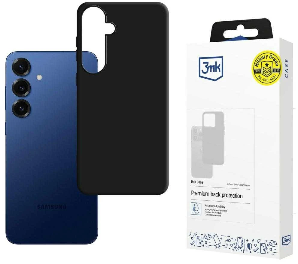 Dėklas 3MK Matt Samsung Galaxy S25 FE juodos spalvos