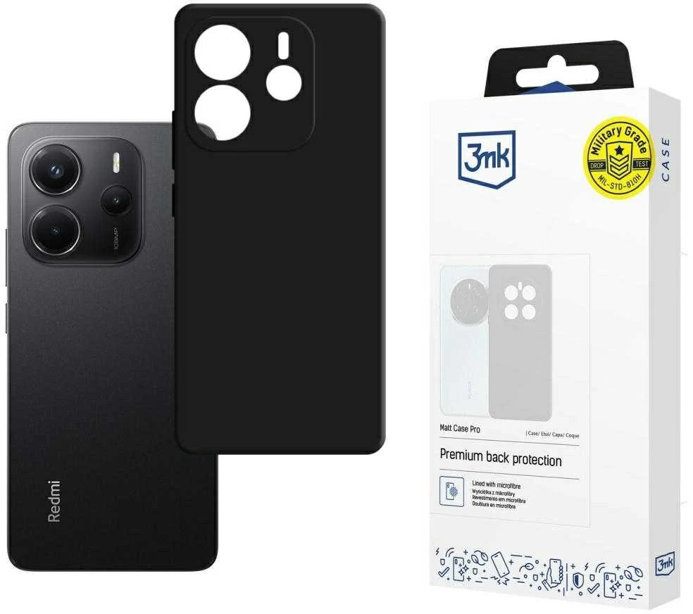 Dėklas 3MK Matt dėklas Pro skirtas Xiaomi Redmi Note 14 4G juodos spalvos