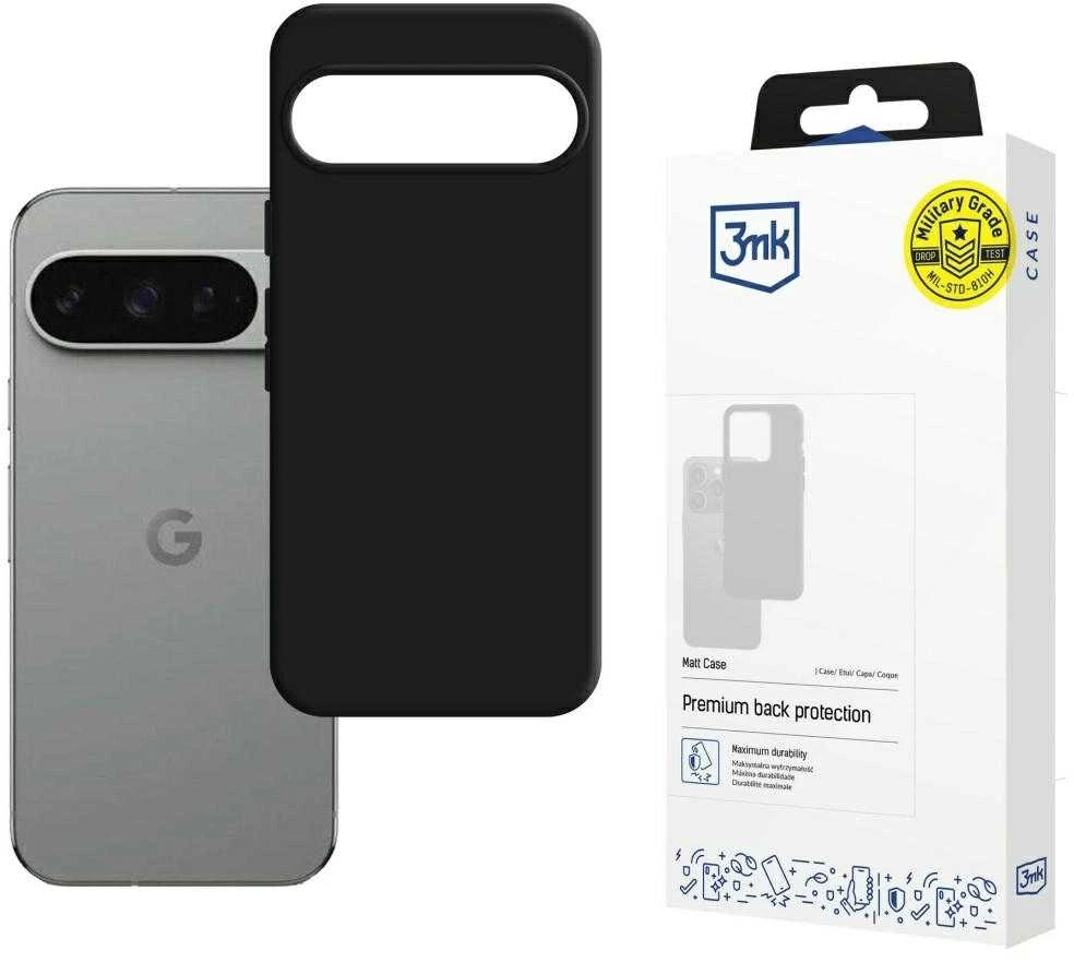 3Mk apsauginis 3mk matinis dėklas, skirtas „Google Pixel 10“ / „Google Pixel 10 Pro“ – matinis juodas