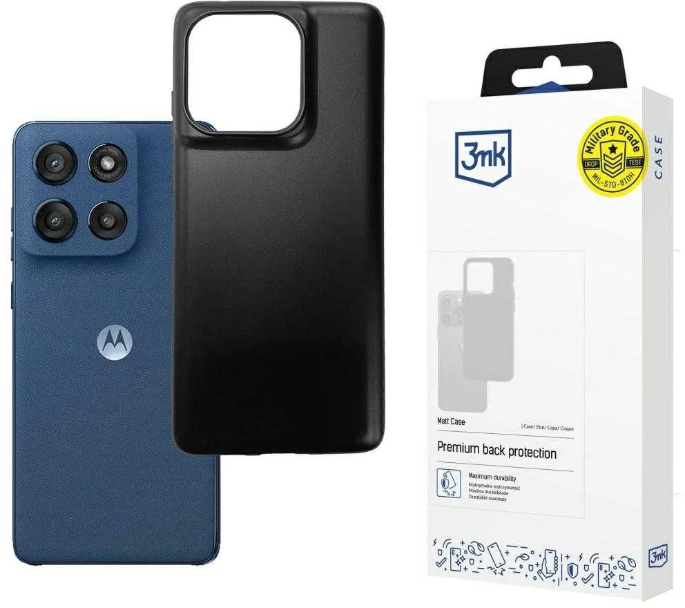 3Mk Apsauginis 3mk matinis dėklas Motorola Moto Edge 60 / 60 Fusion - matinis juodas