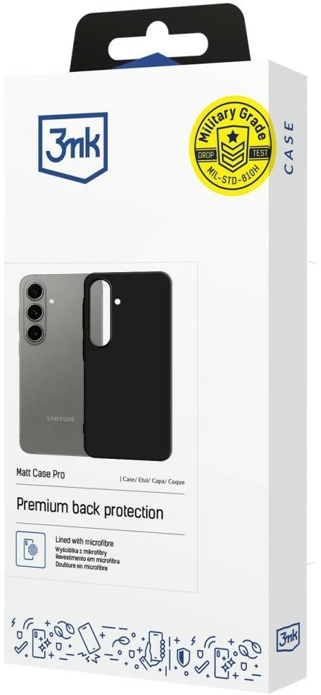 Dėklas 3MK Matt Pro skirtas Samsung Galaxy A57 juodos spalvos
