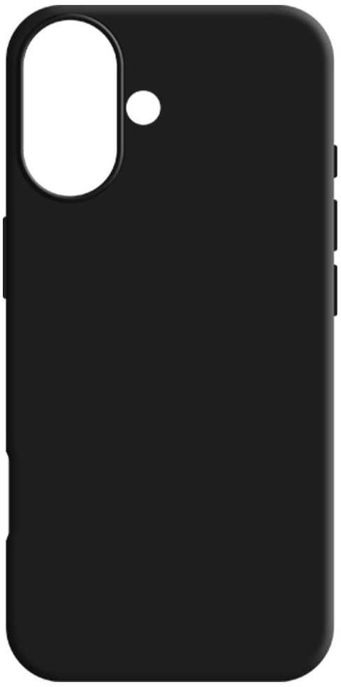 Dėklas 3MK Silicone dėklas skirtas Apple iPhone 17 juodos spalvos