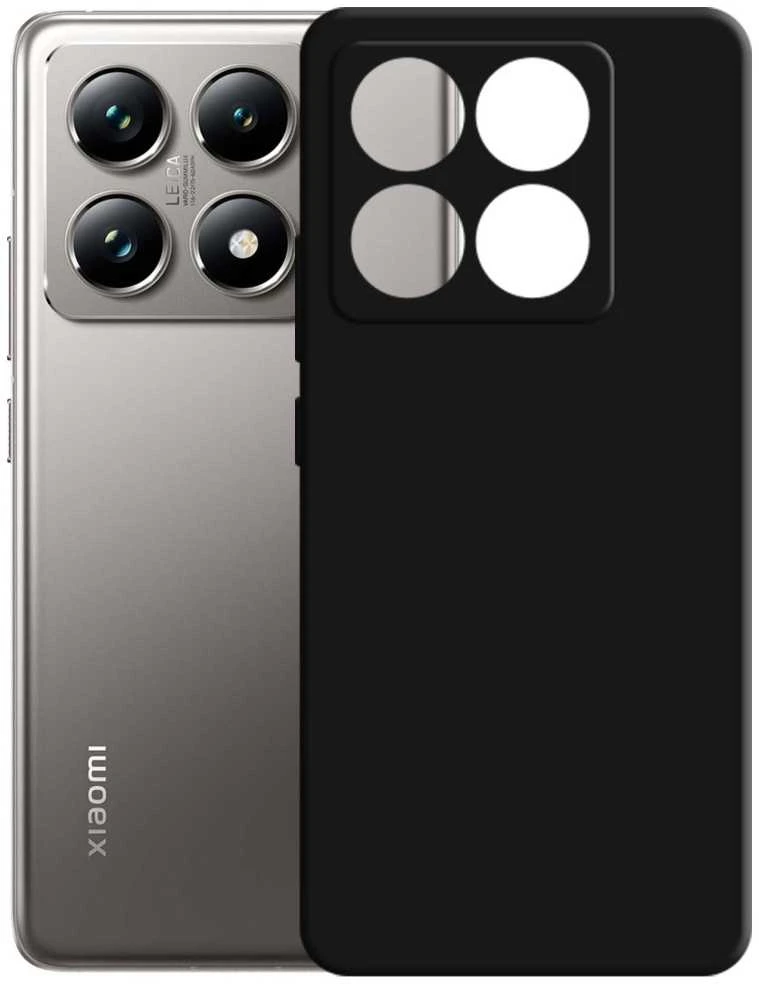 Dėklas 3MK Silicone dėklas skirtas Xiaomi 14T Pro juodos spalvos