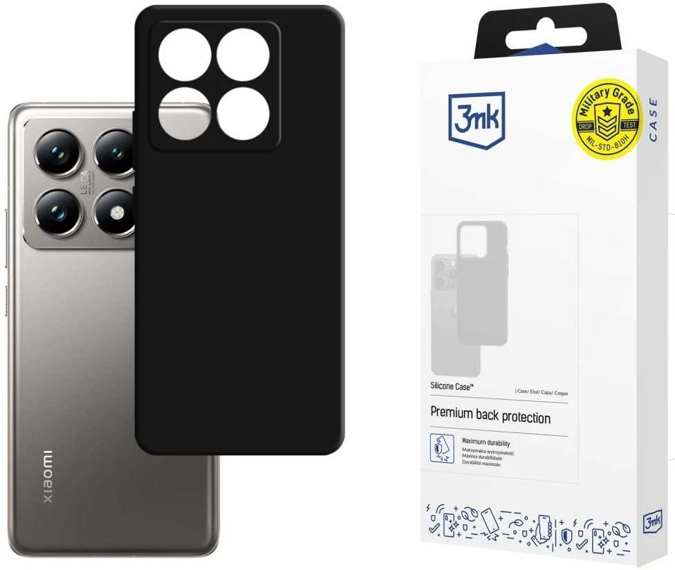 Dėklas 3MK Silicone dėklas skirtas Xiaomi 14T Pro juodos spalvos
