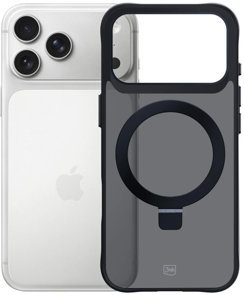 Dėklas 3MK Smoke Dėklas Mag&Stand for Apple iPhone 17 Pro