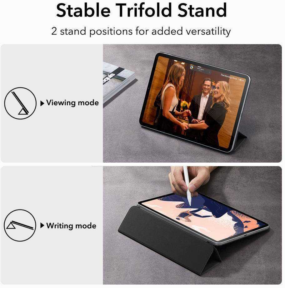 ESR Rebound Magnetic Dėklas iPad 10/11(A16), juodos spalvos