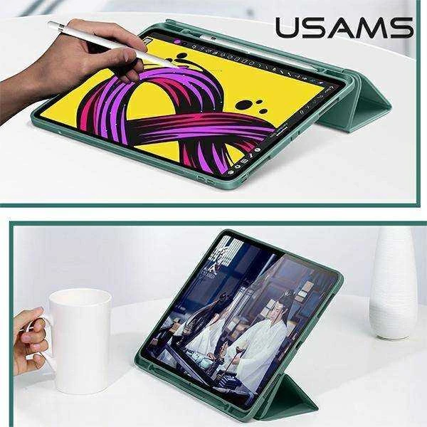USAMS Winto Dėklas Apple iPad Air 10.9″ 2020 juodos spalvos IP109YT01 (US-BH654) Smart Cover