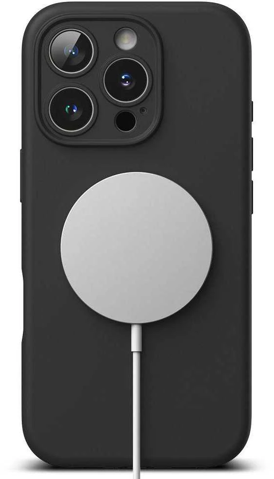 Ringke iPhone 16 Pro Max dėklas silikoninis magnetinis juodas