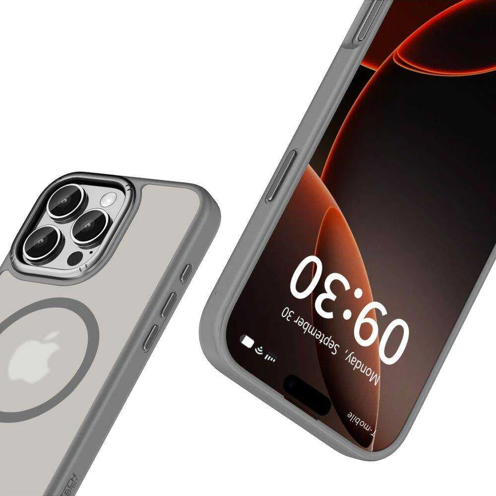 Dėklas Apple iPhone 16 Pro Max Tech-Protect MagEdge MagSafe Titanium / Gunmetal