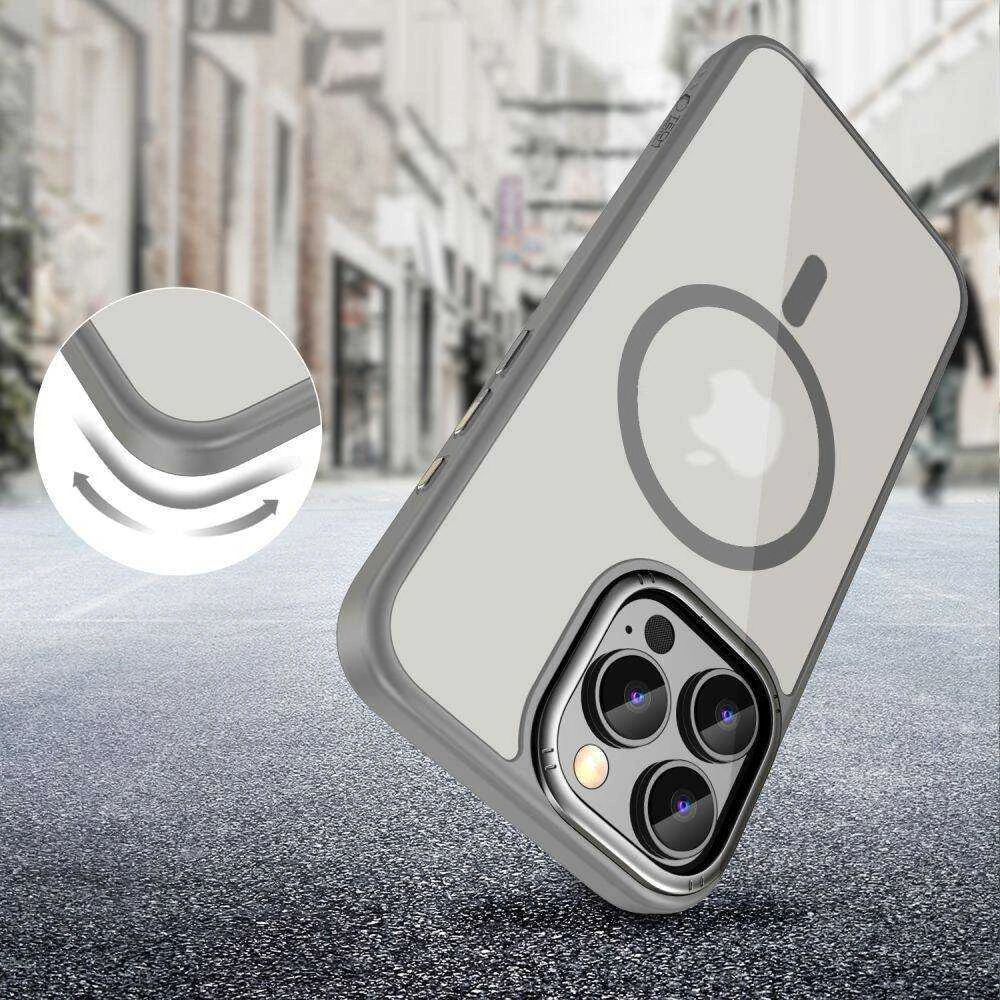 Dėklas Apple iPhone 16 Pro Max Tech-Protect MagEdge MagSafe Titanium / Gunmetal
