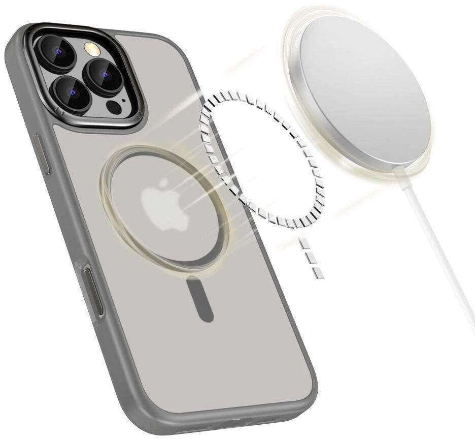 Dėklas Apple iPhone 16 Pro Max Tech-Protect MagEdge MagSafe Titanium / Gunmetal