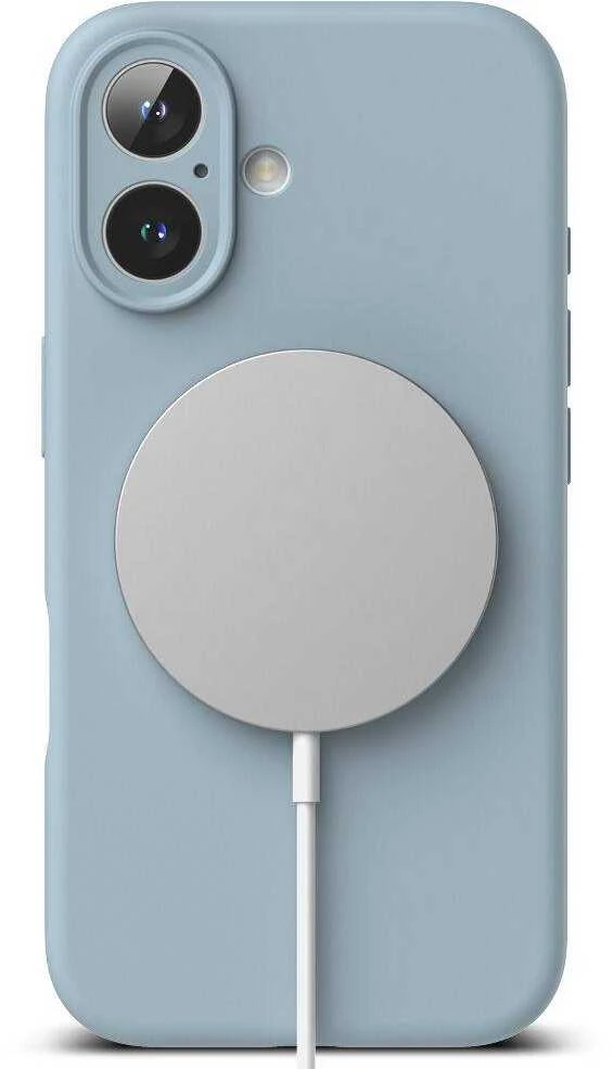 Ringke iPhone 16 Dėklas Silicone Magnetic Mėlynas