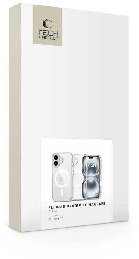 Dėklas Apple iPhone 16 Tech-Protect FlexAir Hybrid CC MagSafe Fire Screen ekranas