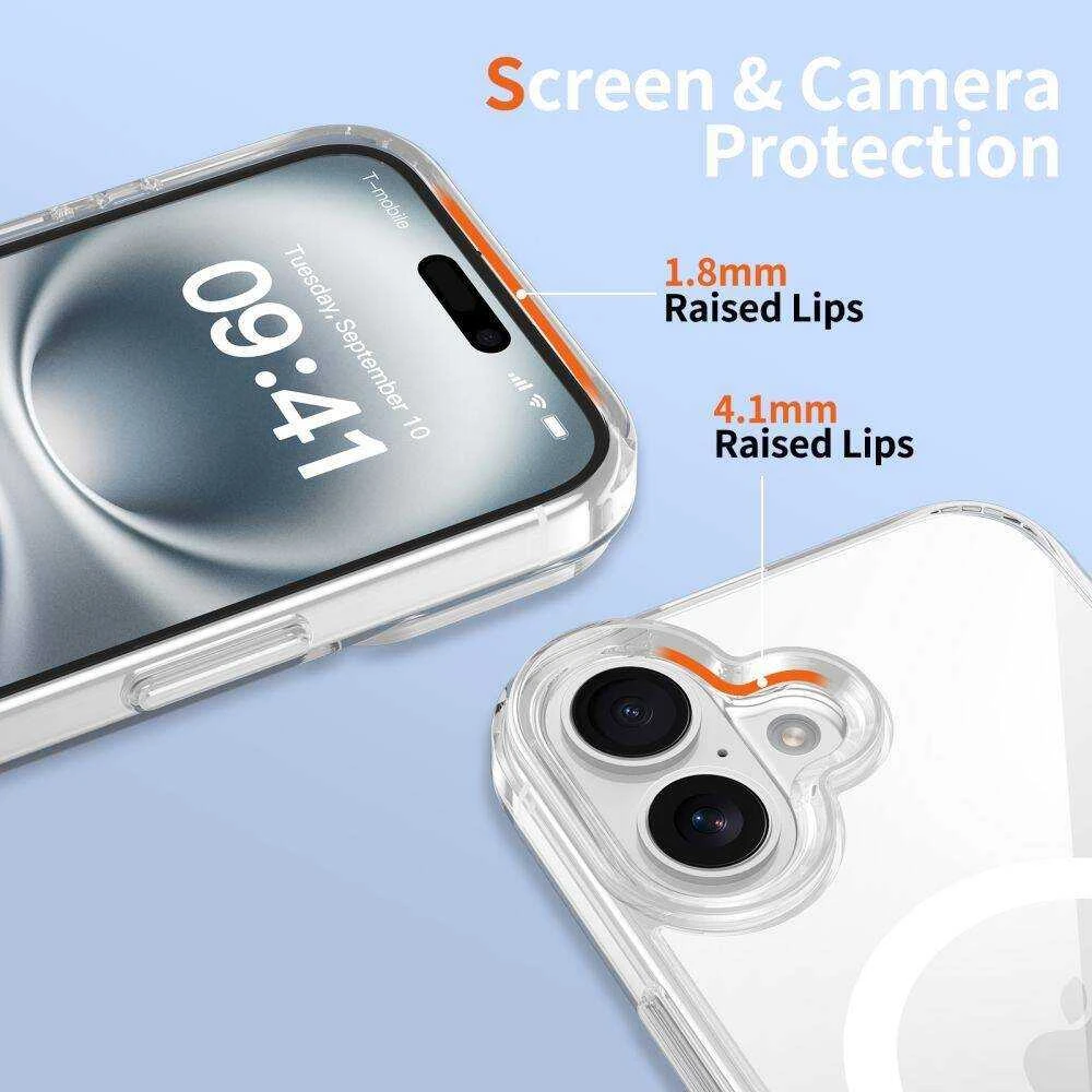 Dėklas Apple iPhone 16 Tech-Protect FlexAir Hybrid CC MagSafe Fire Screen ekranas