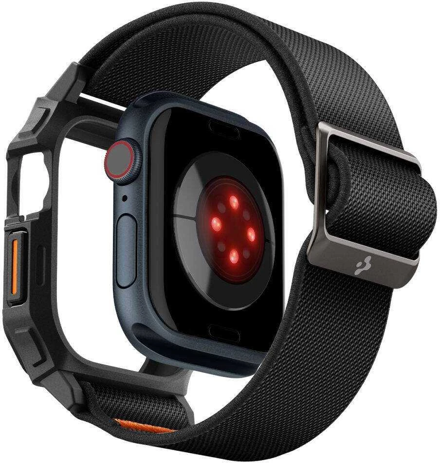 Spigen Lite Fit Pro, matte juodos spalvos – Apple Watch 11/10 46mm