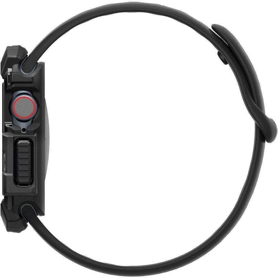 Dėklas Apple Watch 10 (46mm) Spigen Rugged Armor Matte juodas