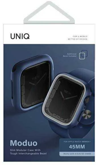 Uniq Išmaniojo laikrodžio Apple Watch 4/5/6/7/8/SE ekrano rėmelis, Pilkos spalvos, 44/45mm
