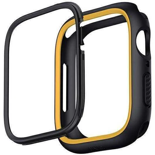 Uniq Išmaniojo laikrodžio Apple Watch 4/5/6/7/8/SE ekrano rėmelis, Juodos spalvos, 44/45mm