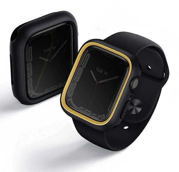 Uniq Išmaniojo laikrodžio Apple Watch 4/5/6/7/8/SE ekrano rėmelis, Juodos spalvos, 44/45mm