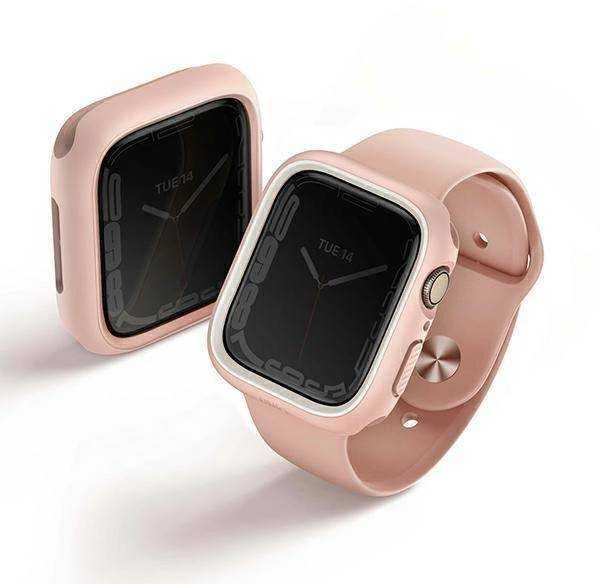 Dėklas Uniq Išmaniojo laikrodžio Apple Watch 4/5/6/7/8/SE ekrano rėmelis, Baltos spalvos, 44/45mm