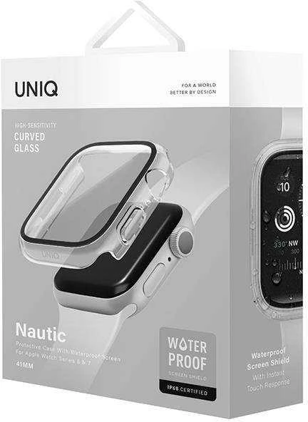UNIQ Nautic Dėklas Apple Watch Series 7/8 41mm dove clear