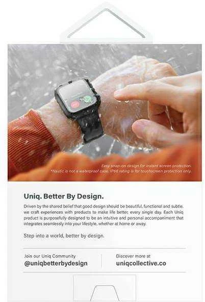 UNIQ Nautic Dėklas Apple Watch Series 7/8 41mm dove clear