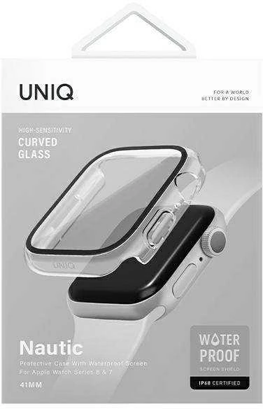 UNIQ Dėklas Nautic Apple Watch Series 7/8/9 45 mm ave skaidrus