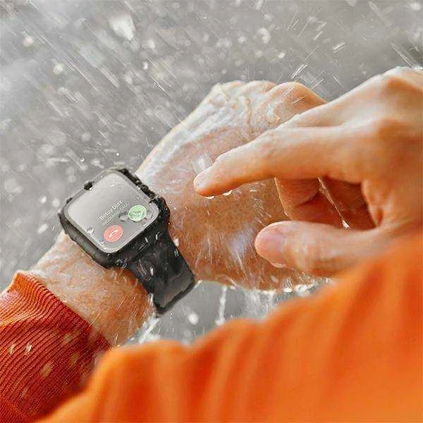 UNIQ Dėklas Nautic Apple Watch Series 7/8/9 45 mm juodos spalvos