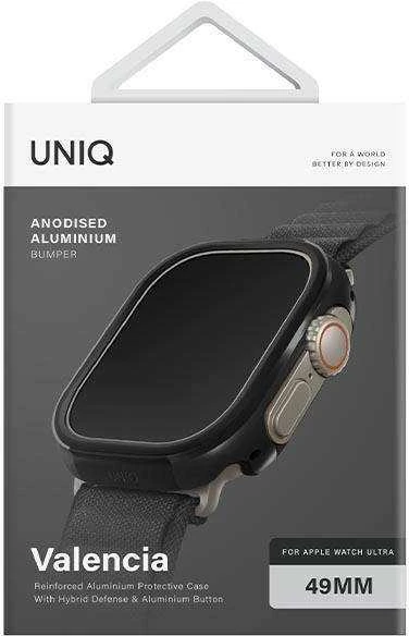 UNIQ Valencia Dėklas Apple Watch Ultra /Ultra 2/ Ultra 3 49 mm. midnight juodos spalvos