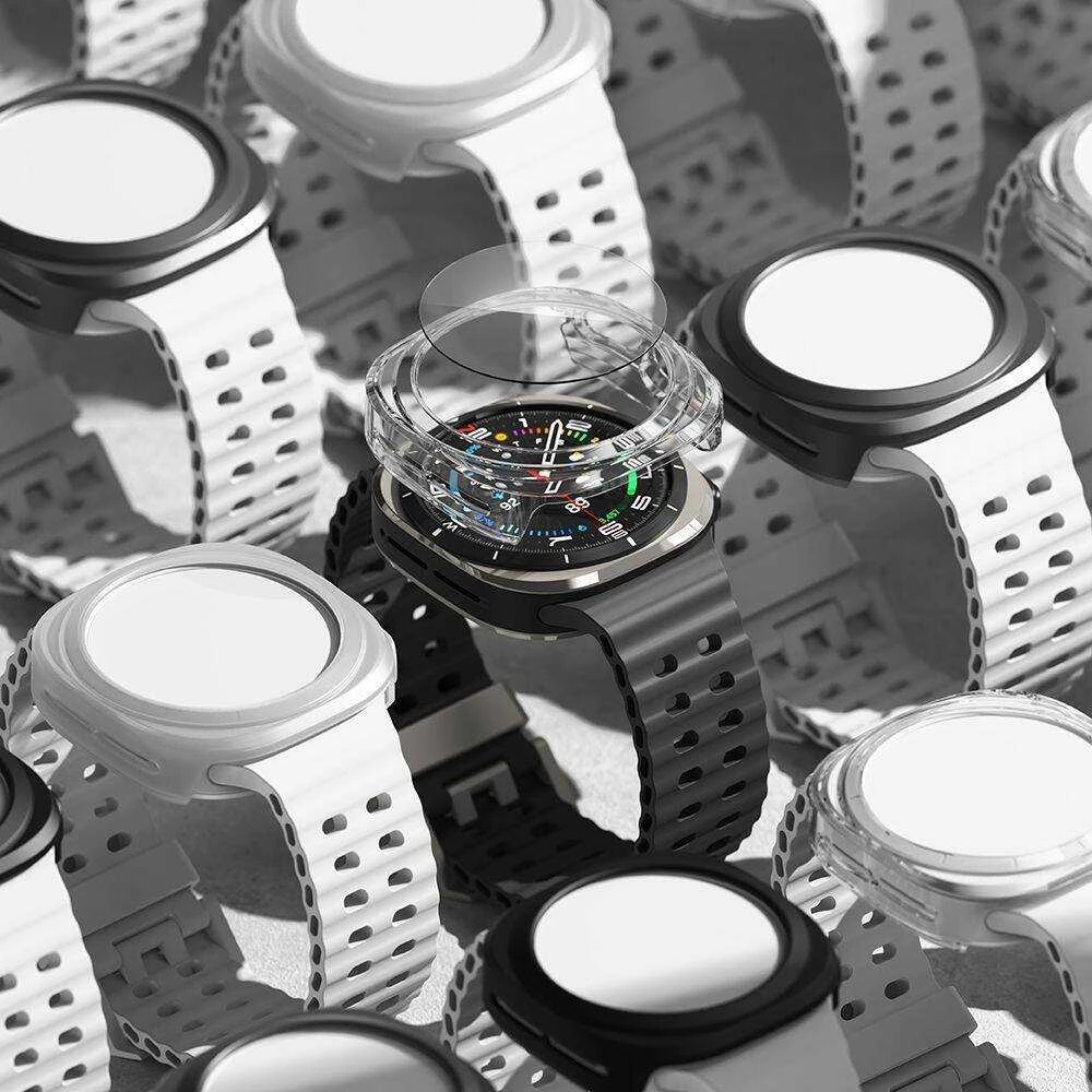 Dėklas + Apsauginis stiklas Samsung Galaxy Watch Ultra (47mm) Ringke Slim & Tempered Glass Clear transparent