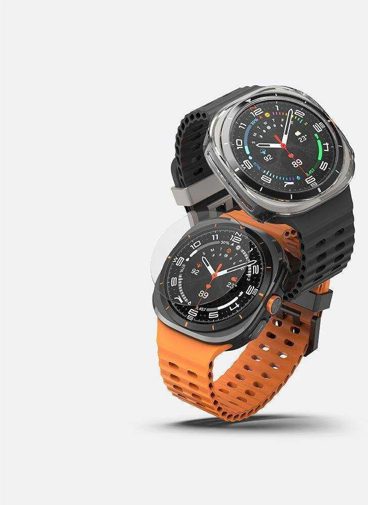 Dėklas + Apsauginis stiklas Samsung Galaxy Watch Ultra (47mm) Ringke Slim & Tempered Glass Clear transparent