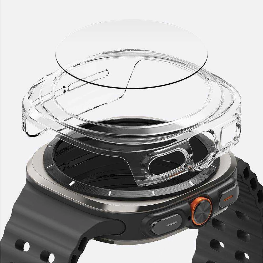 Dėklas + Apsauginis stiklas Samsung Galaxy Watch Ultra (47mm) Ringke Slim & Tempered Glass Clear transparent