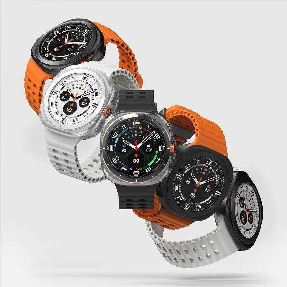 Dėklas + Apsauginis stiklas Samsung Galaxy Watch Ultra (47mm) Ringke Slim & Tempered Glass Clear transparent