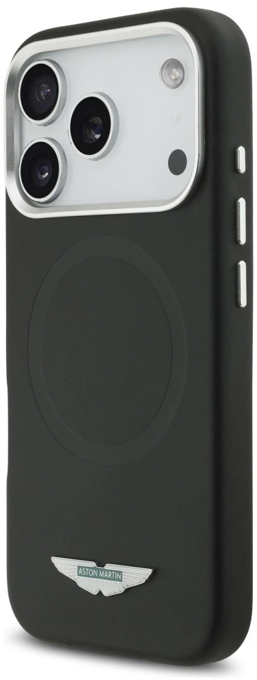 Dėklas Aston Martin HC FW Logo MagSafe iPhone 17 Pro juodos spalvos
