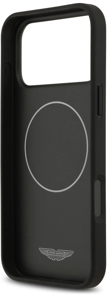 Aston Martin HC Kevlar Counter Design MagSafe dėklas, skirtas iPhone 17 Pro Max, juodas