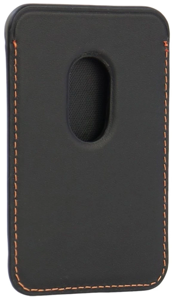 Audi Lamborghini Urus D8 Genuine Leather MagSafe Magnetic Phone Wallet - Juodas and Raudona